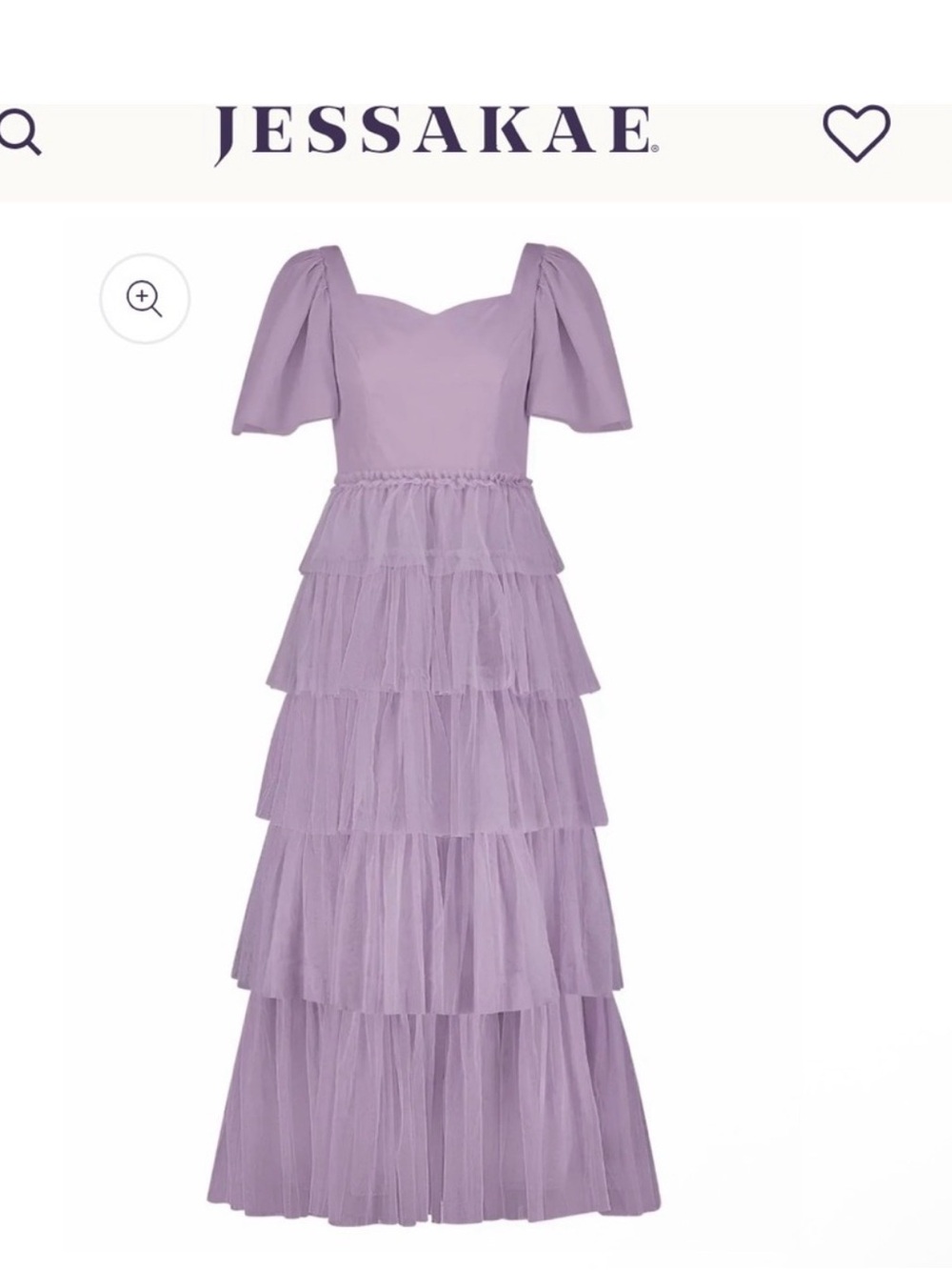 JessaKae Lavender Tiered Tulle Maxi Dress
